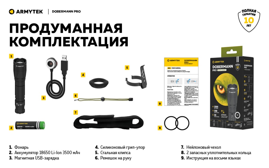 Комплектация доберман